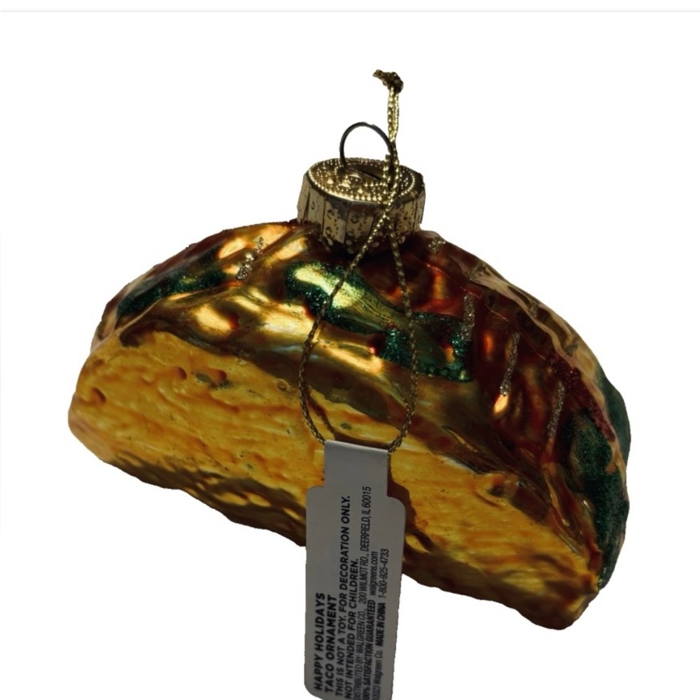 Festive Gold and Green Turtle Ornament